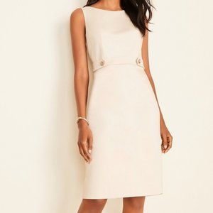 NWT Ann Taylor Button Tab Sheath Dress size 10